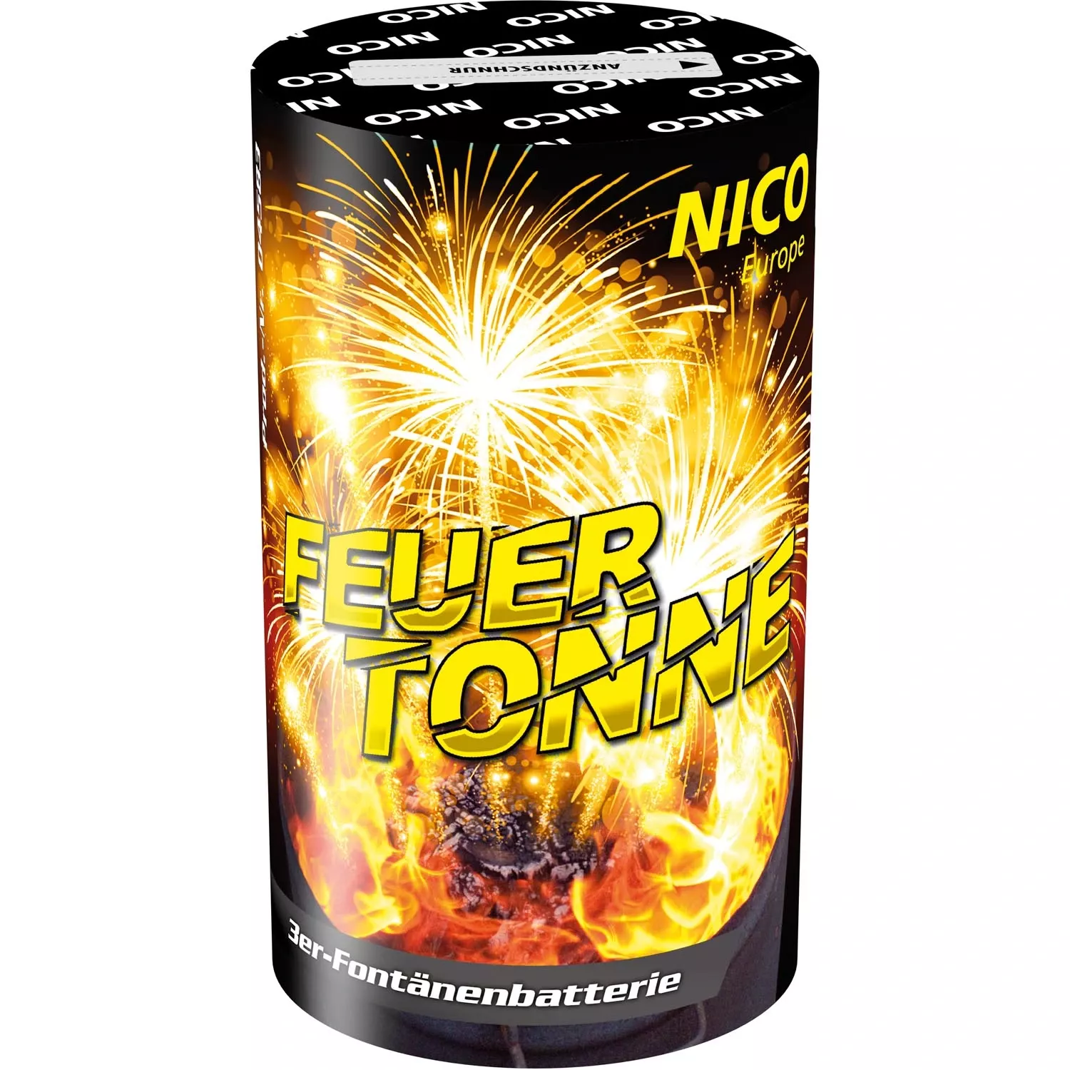 Feuertonne, 3er-Fontänenbatterie
